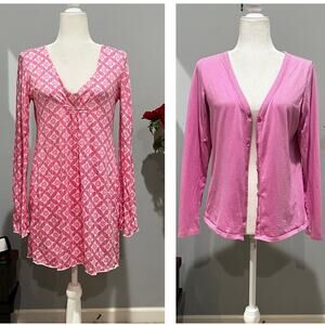 NEW 90s Victoria’s Secret Pajama Set Nightgown + Comfy Cardigan Cover Up S NWOT